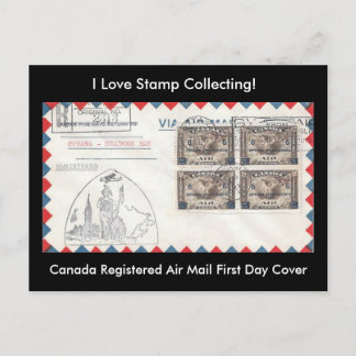 Stamp Collecting Postcard Canada 1932 FDC & FFC