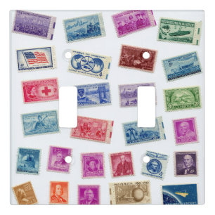 Stamp Collection Double Switch Plate