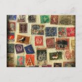 International Vintage Stamp Collection Postcard | Zazzle