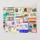 Stamp Collection Postcard | Zazzle