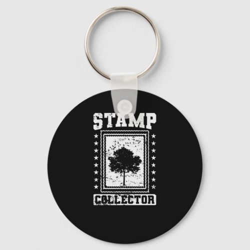 Stamp Collector Briefmarkensammlung Hobby Keychain