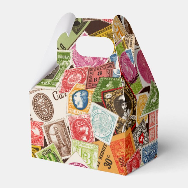Stamp Collector Favor Box (Back Side)