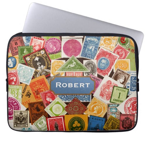 Stamp Collector Neoprene Laptop Sleeve