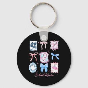 Stamp Coquette School Nurse Back To School Medical Keychain