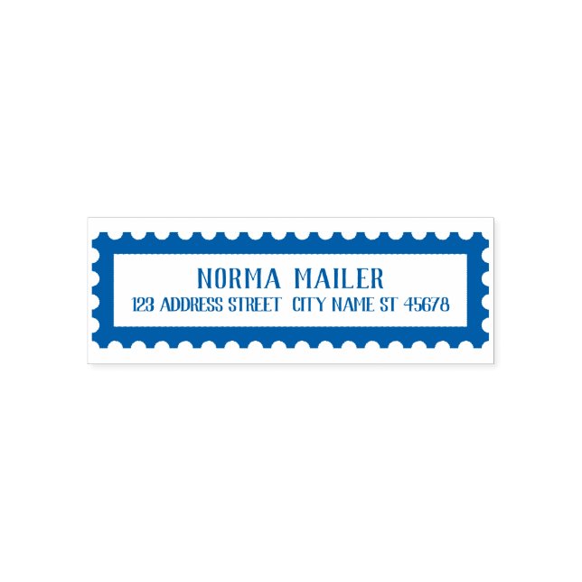 Stamp Edge Border Return Mailing Address Template (Design)