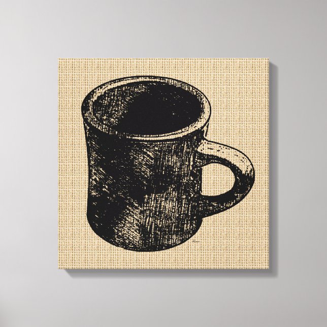Stamp Look Mug on Canvas Print (Front)