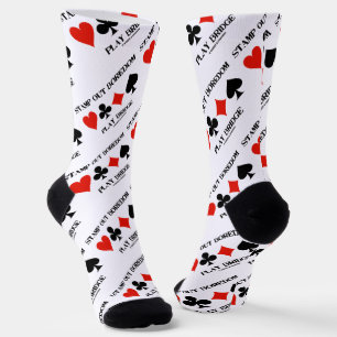 Stamp Out Boredom Play Bridge Four Card Suits Socks