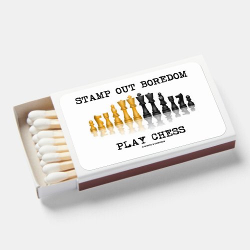 Stamp Out Boredom Play Chess Reflective Chess Set Matchboxes