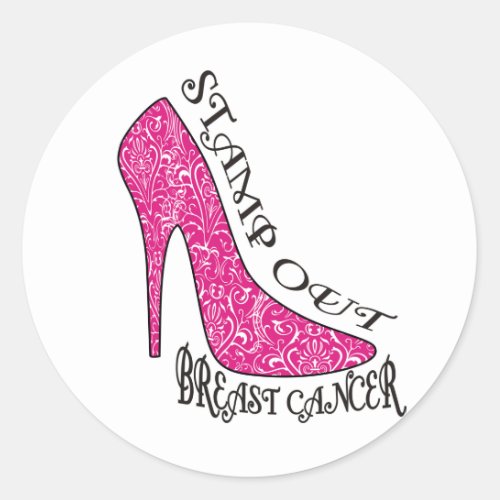 Stamp Out Breast Cancer Classic Round Sticker