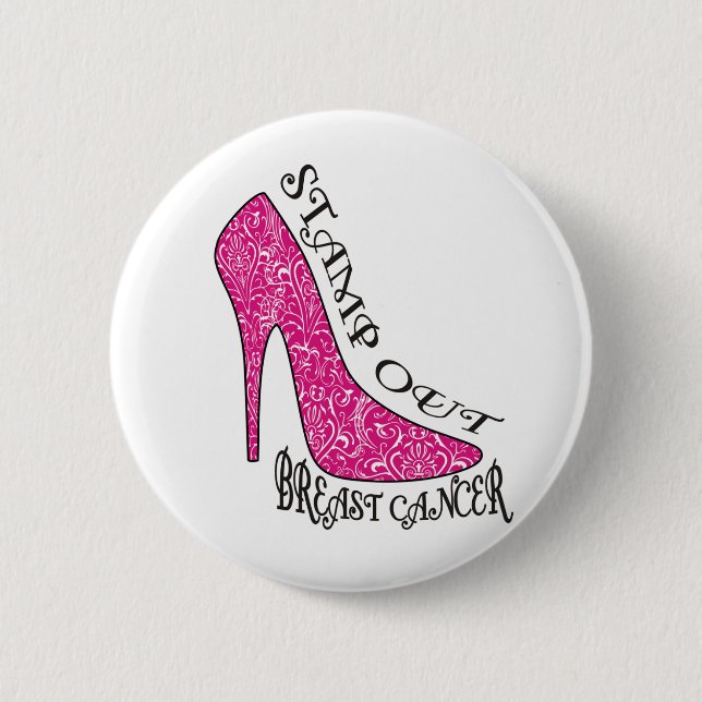 Stamp Out Breast Cancer Pinback Button (Front)