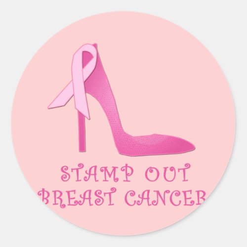 Stamp Out Breast Cancer Products Classic Round Sticker