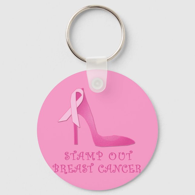 Stamp Out Breast Cancer Products Keychain (Front)