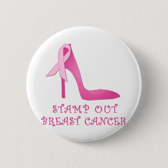 Stamp Out Breast Cancer Products Pinback Button (Front)