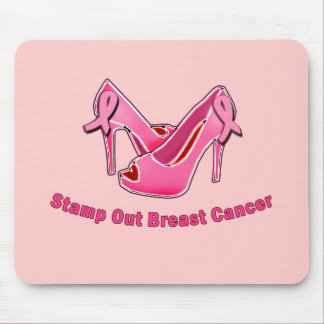 Stamp Out Breast Cancer Stilettos Mouse Pad