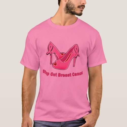 Stamp Out Breast Cancer Stilettos T_Shirt