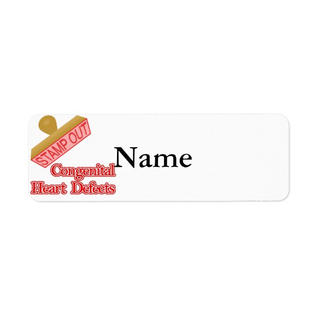 Stamp Out Congenital Heart Defects Label (Front)