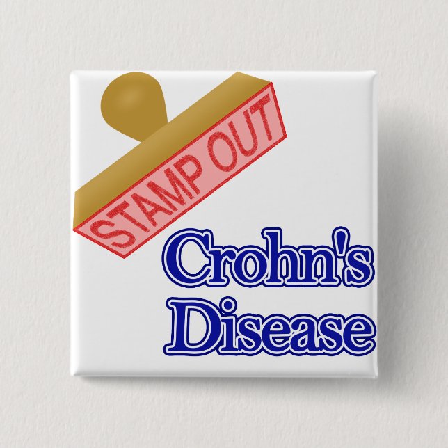 Stamp Out Crohn's Disease Pinback Button (Front)