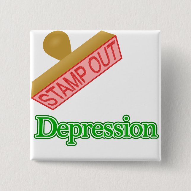 Stamp Out Depression Pinback Button (Front)