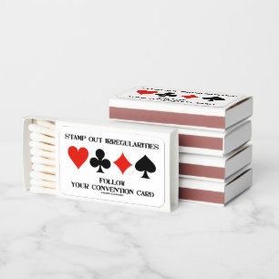 Stamp Out Irregularities Follow Convention Card Matchboxes