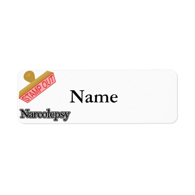Stamp Out Narcolepsy Label (Front)