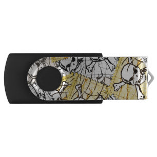 Stamp Skull Flash Drive