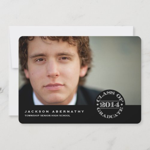 Stamp Style Photo Graduation Party Invitation