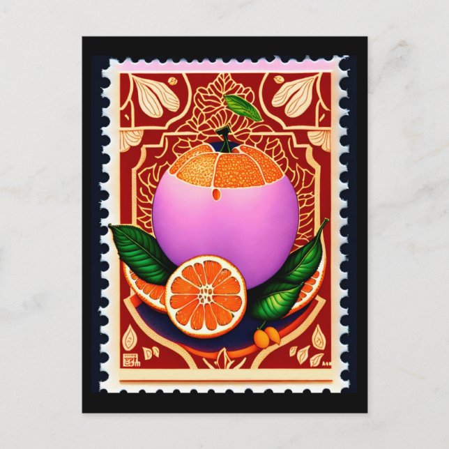 Stamp style postcard, Fruit, Postcrossing Postcard (Front)