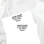 Stamp Your Name & Address - Self Inking<br><div class="desc">Stamp your name in bold capital letters and address in lower case with this self inking stamp. Just add your custom details to make a super efficient impression. An ideal solution for home and business correspondence.</div>