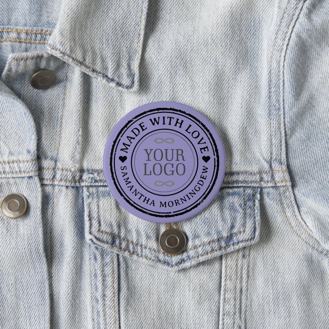 Stamp - YOUR TEXT & LOGO 2 Button (In Situ)