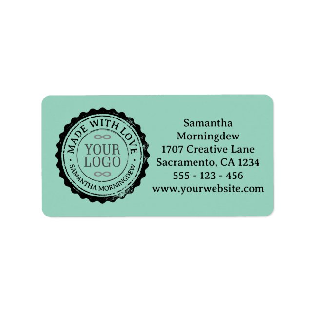 Stamp - YOUR TEXT & LOGO 3 Label (Front)