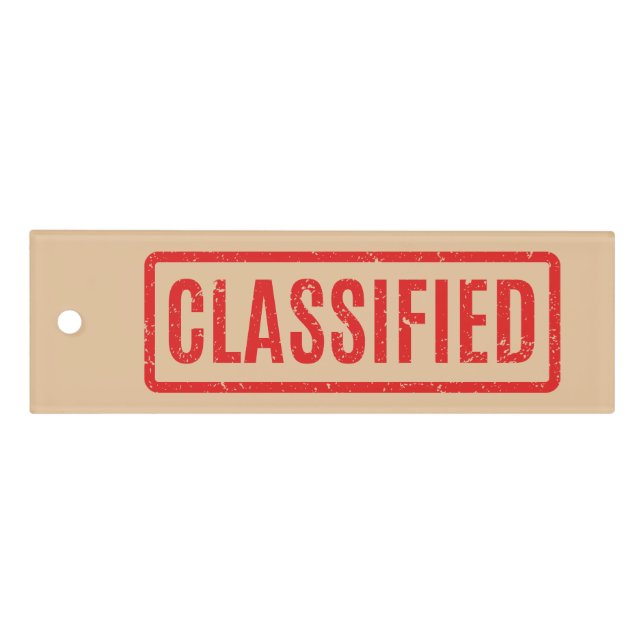 Stamped Classified Ruler (Front)
