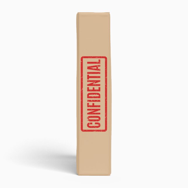 Stamped Confidential 3 Ring Binder (Spine)