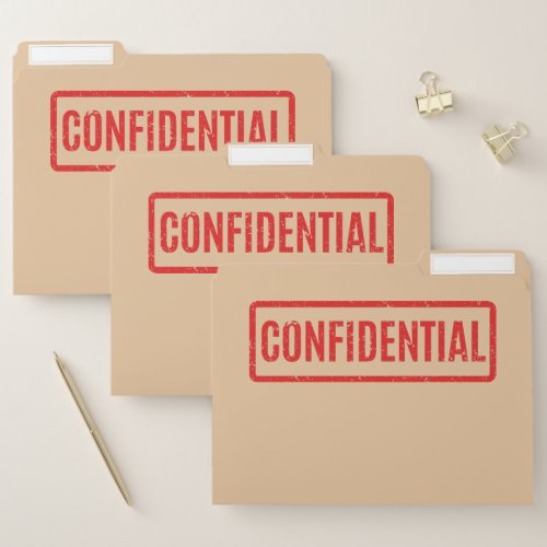 Stamped Confidential File Folder