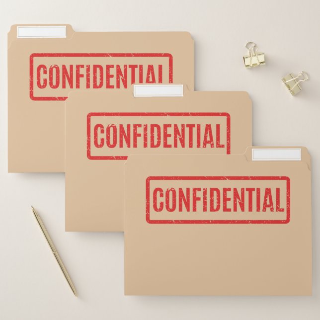 Stamped Confidential File Folder (Set)