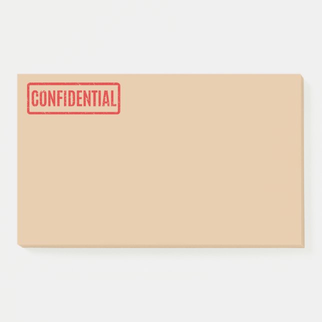 Stamped Confidential Notes (Front)