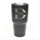 Stamped Monogram Engraved Stainless Steel Tumbler<br><div class="desc">Personalized - 30 oz - Stainless Steel Tumbler with a Clear Lid - Choice of Colors,  Name and Initial - Custom Engraved - Birthday,  Anniversary,  Graduation,  Bridesmaid,  Groomsmen Gift. *Laser Engraved Not a Vinyl Decal*</div>