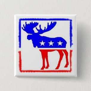 Stamped Moose Button