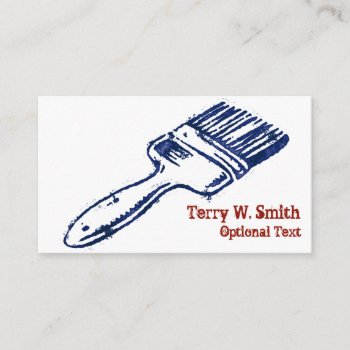 Stamped Paint Brush Business Card by NeatBusinessCards at Zazzle