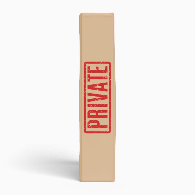 Stamped Private 3 Ring Binder (Spine)