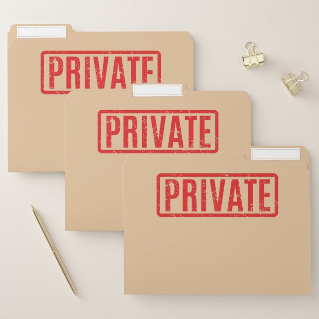 Stamped Private File Folder (Set)