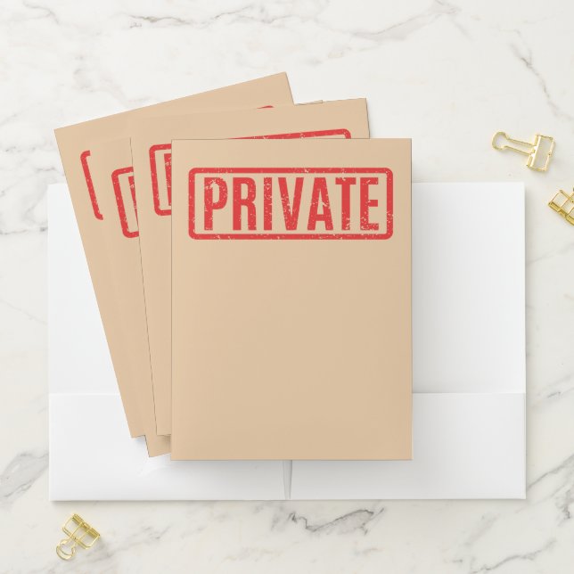 Stamped Private Pocket Folder (In Situ)