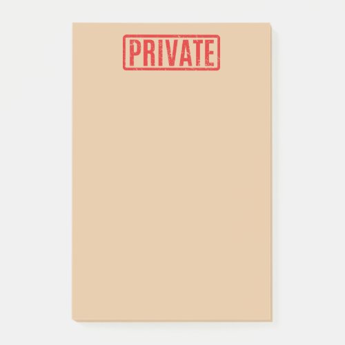 Stamped Private Post_it Notes
