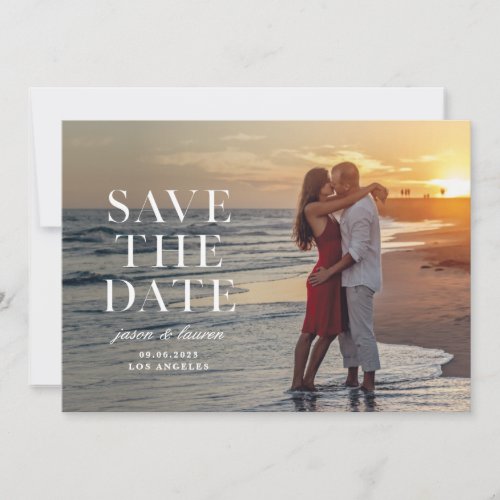 Stamped Serif Wording Save The Date