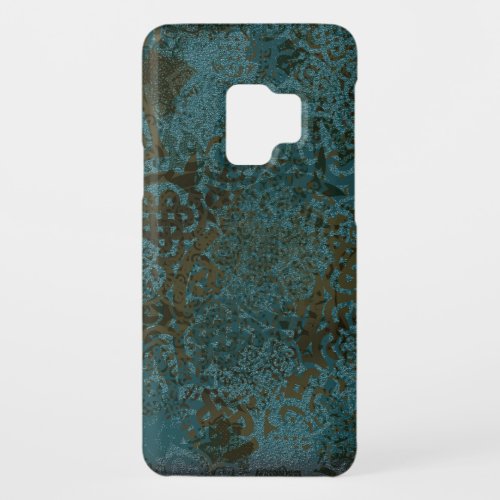 Stamped Teals Greens and Black Celtic Design Case_Mate Samsung Galaxy S9 Case