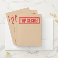 Stamped Top Secret Pocket Folder