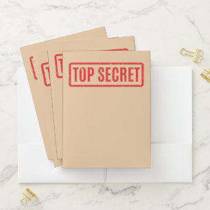 Stamped Top Secret Pocket Folder
