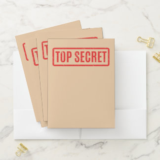 Stamped Top Secret Pocket Folder