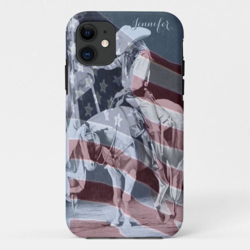 Stampede Prayers ballpoint with flag iPhone 11 Case