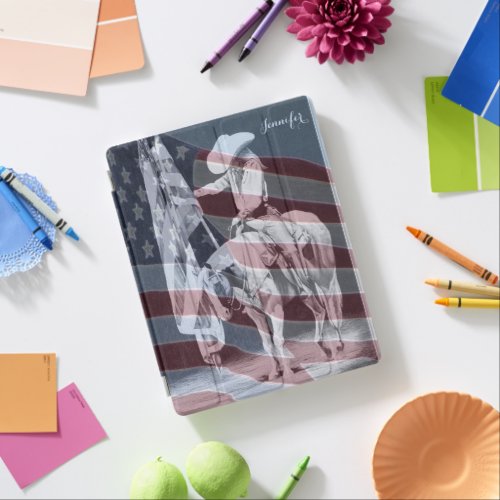Stampede Prayers ballpoint with flag iPad Smart Cover