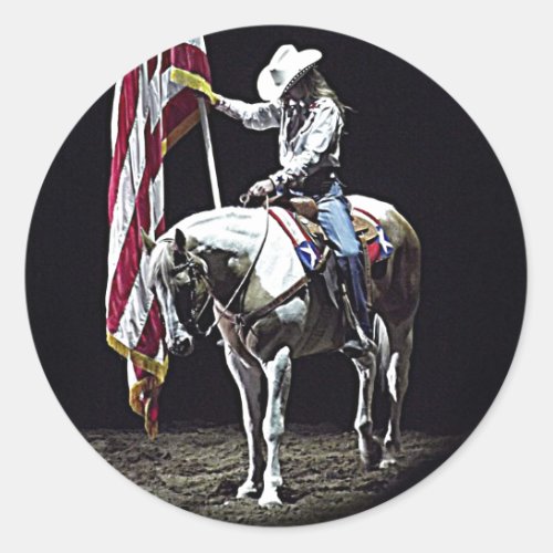 Stampede Prayers Classic Round Sticker